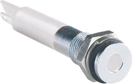 Image du produit RS PRO Lampe témoin LED pour tableau de commande Blanc 24V dc, montage Ø 6mm, connexion soudée