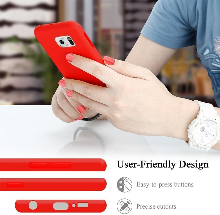 Produktbild Cadorabo TPU Liquid Silicone Case Cover (Samsung Galaxy S6 Edge)