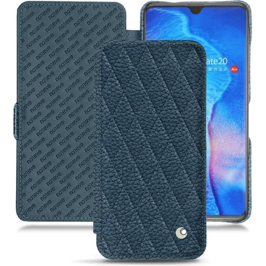 Noreve Lederschutzhülle horizontal (Huawei Mate 20), Smartphone Hülle, Blau