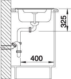 Actual product image Blanco Tipo 5 S (Top-mounted sink, 95 cm, 50 cm)