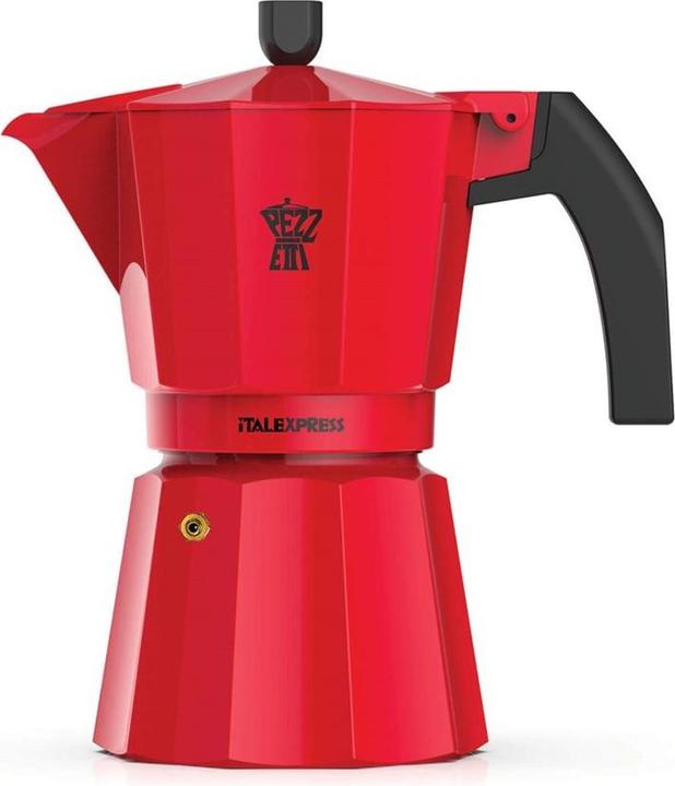 Pezzetti ITALEXPRESS Emaille-Kaffeemaschine (3 Tassen) - Rot (3 Cups)