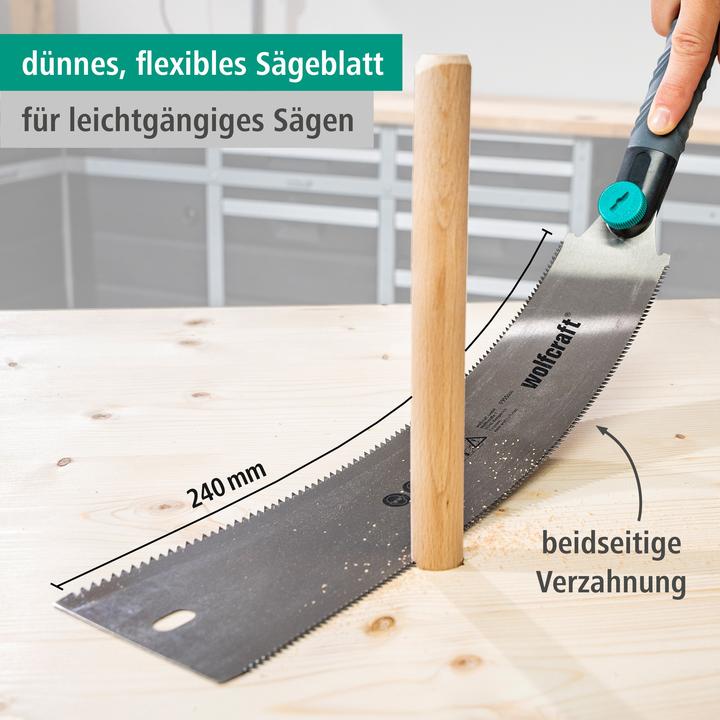 Produktbild wolfcraft 1 Japansäge doppelseitig verzahnt 240mm