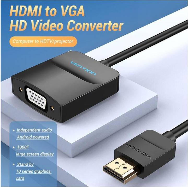 Productafbeelding Vention HDMI naar VGA omvormkabel 0,15M (VGA, HDMI, 15 cm)