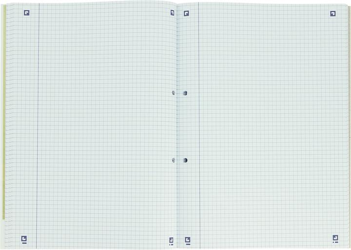 Actual product image Oxford School A4 Soft Card Cover 2 Holes Notepad 5mm Squared 200 Pages Assorted Scribzee® Compatible (A4, Checked)