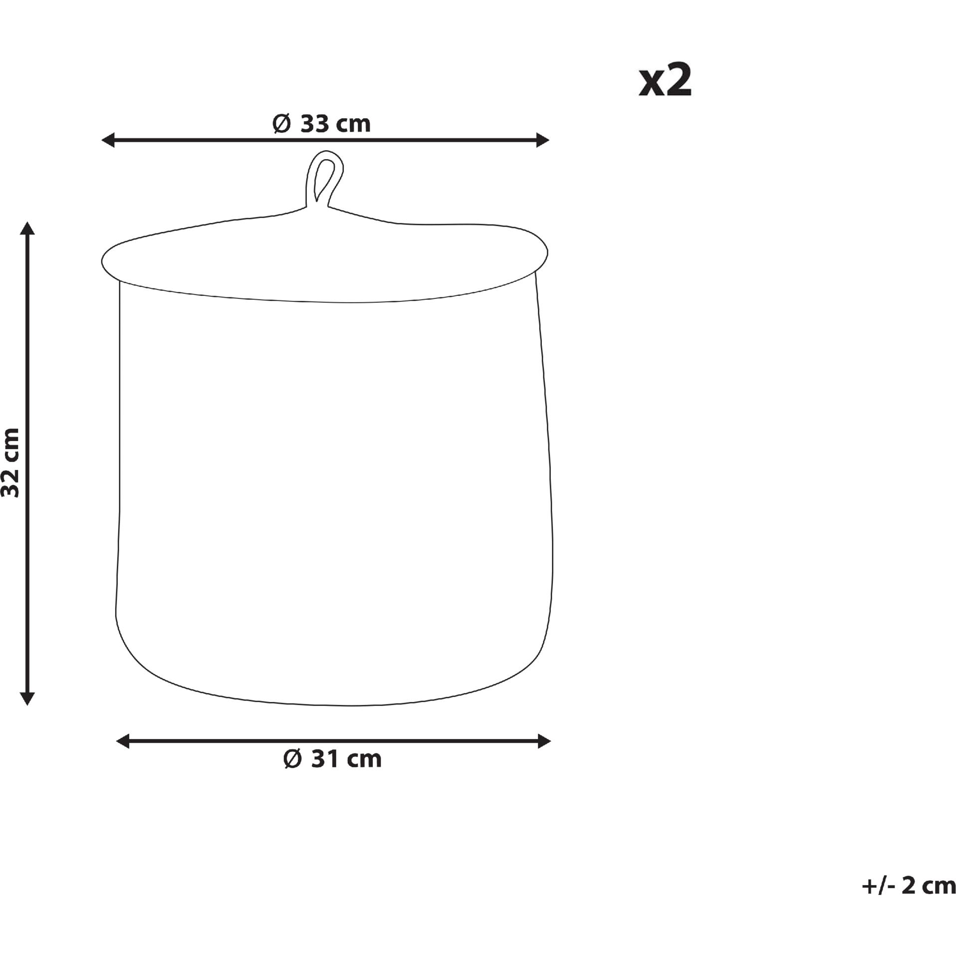 Thumbnail - Beliani, Aufbewahrungskorb, Silopi (2 x, 33 x 33 x 32 cm)