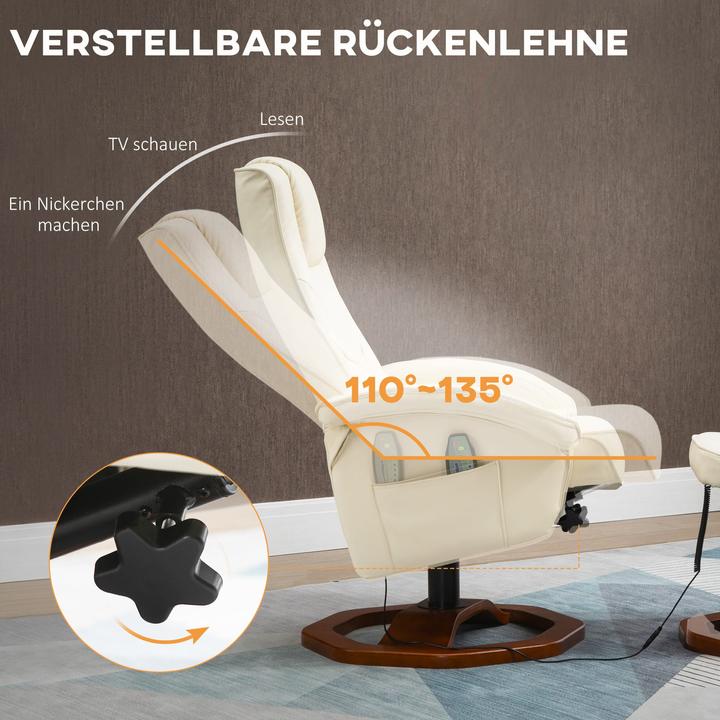 Actual product image Jamb Massage chair with footrest
