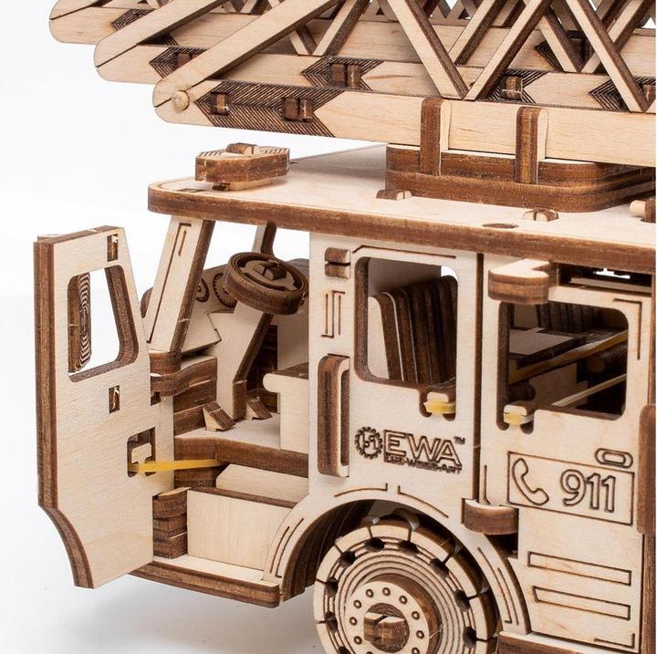 Image du produit Eco Wood Art Camion de pompiers - Kit de construction en bois 3D