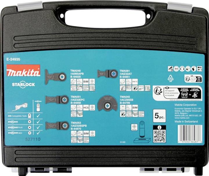 Productafbeelding Makita Multifunktionswerkzeug-Set 5-tlg. Starlock E-24935