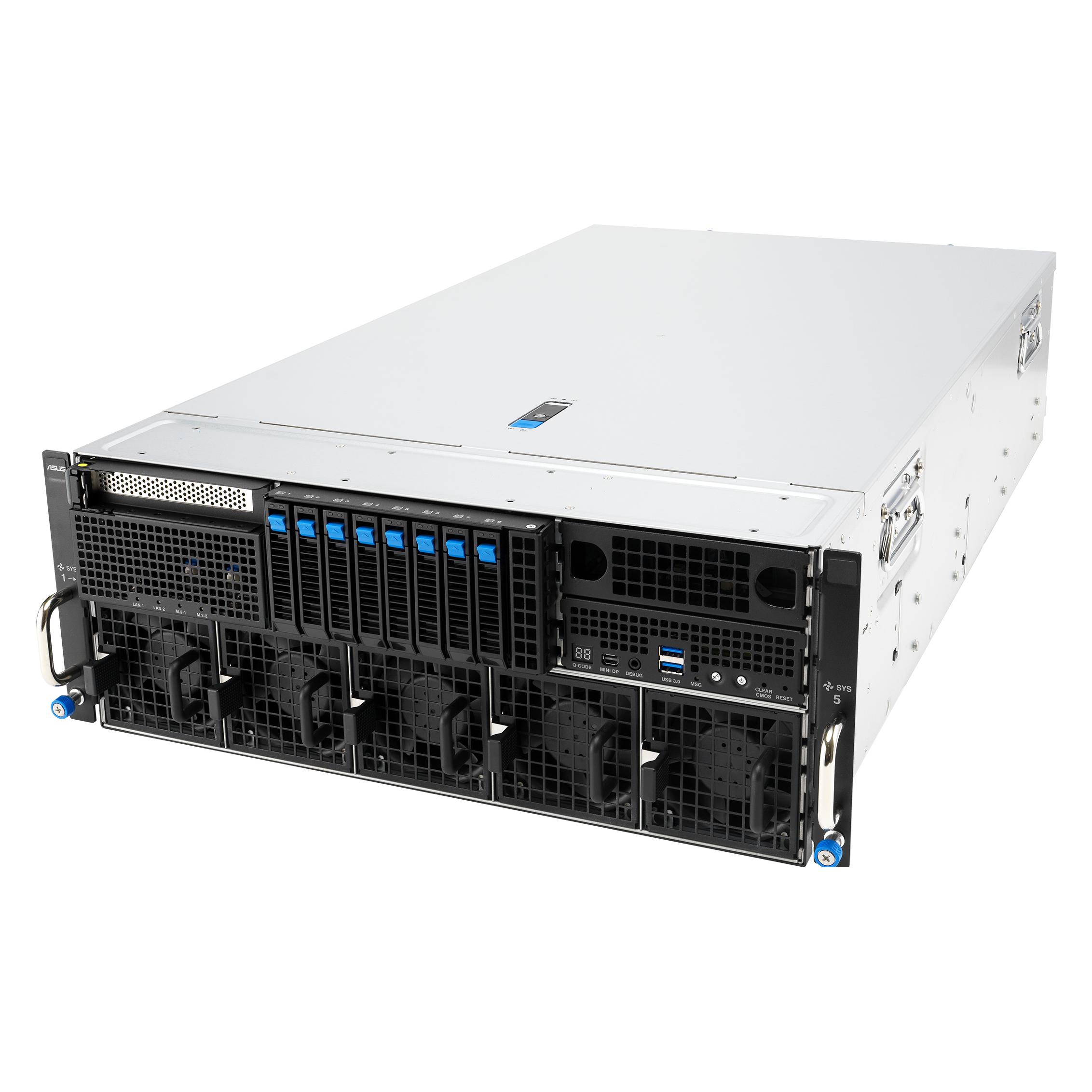 ASUS Server BAB Rack ESC8000A-E12-SKU1/10G/3kW2+2/3PCIe, Server Barebone