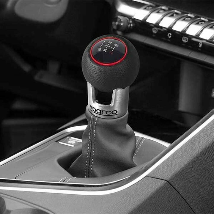 Sparco Gear lever knob LAZIO black/red