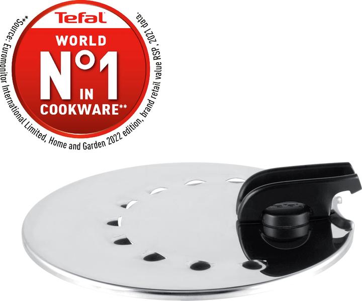 Immagine prodotto Tefal Ingenio G6 Multi Coperchio da 20 a 28 cm in acciaio inox (30.80 cm, Metallo, Materiale sintetico)