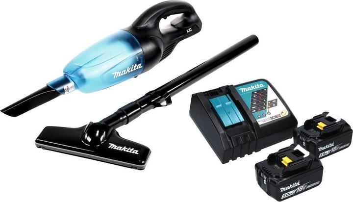 Produktbild Makita DCL 180 RT B Akku Staubsauger 18 V Schwarz + 2x Akku 5,0 Ah + Ladegerät