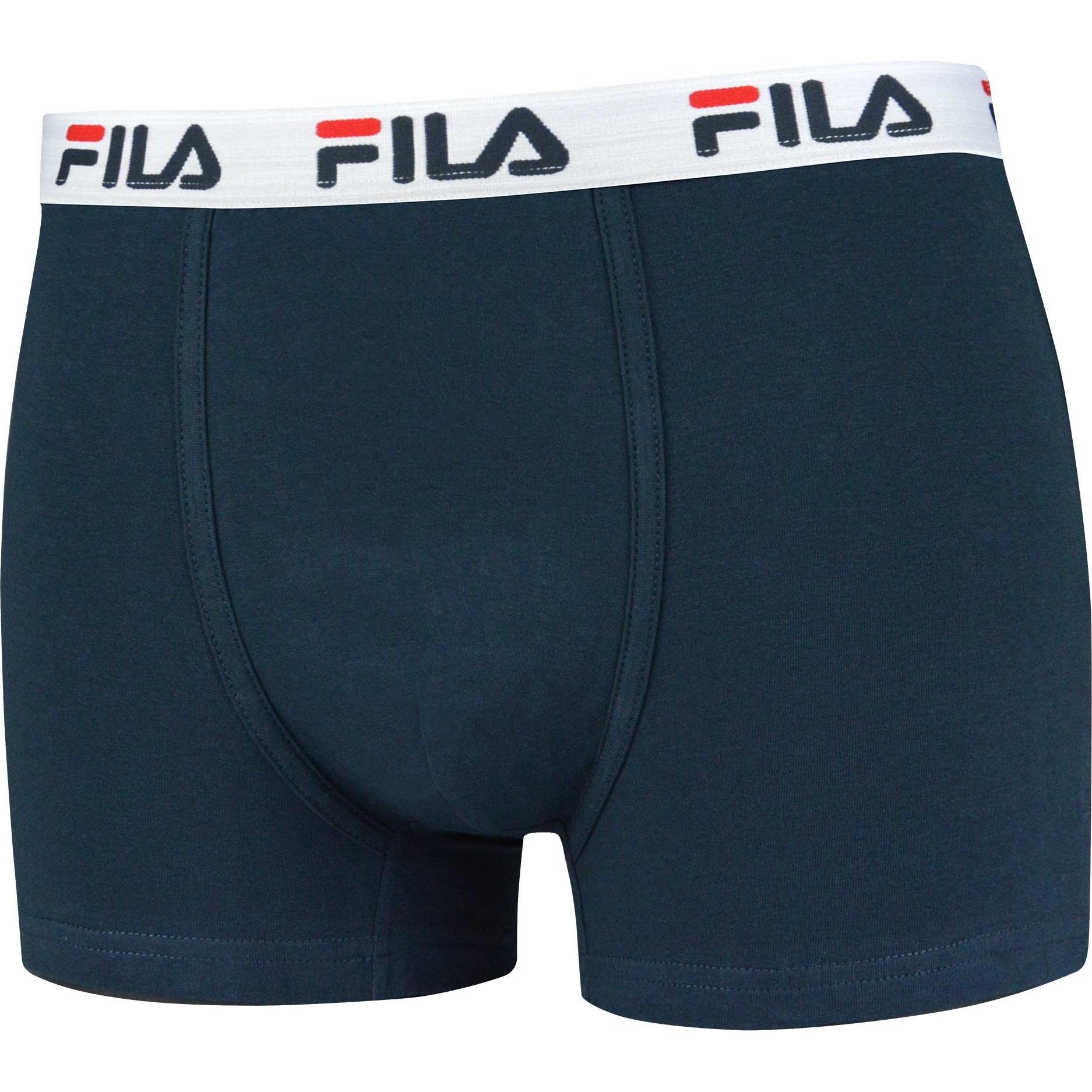 Thumbnail - FILA, Herren, Unterhosen, Boxershorts Casual Stretch - 10016, Blau, (L, 5er Pack)
