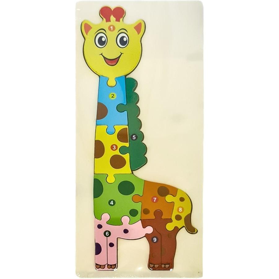 Mcd Holzpuzzle für Kinder mit Giraffenzahlen