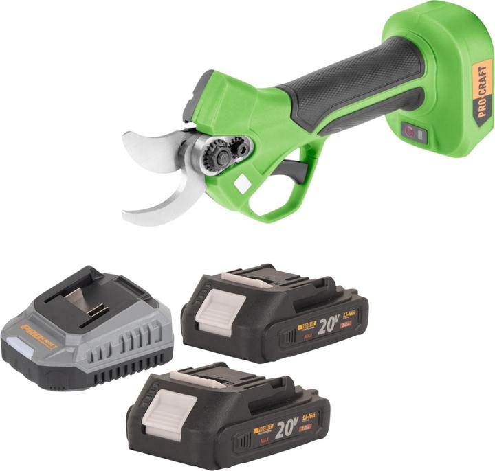 Produktbild Procraft ES22Libb Akku Astschere 20 V 25 mm Brushless + 2x Akku 2,0 Ah + Ladegerät