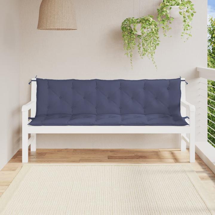 Actual product image VidaXL Garden bench cushions 2 pcs. O x ford fabric (180 x 50 x 7 cm)