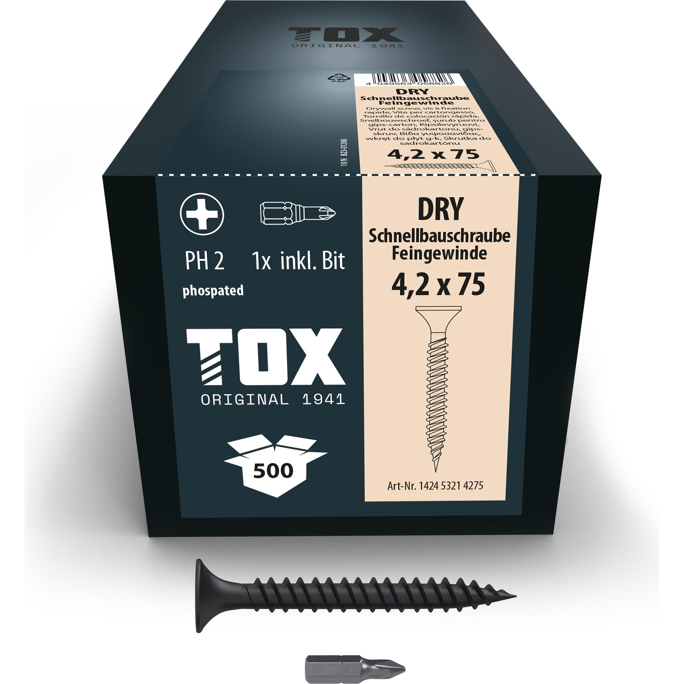 Thumbnail - Tox, Schrauben, DRY 4,2 x 75 FG (500 Stk.) (500 Schrauben pro Stück)