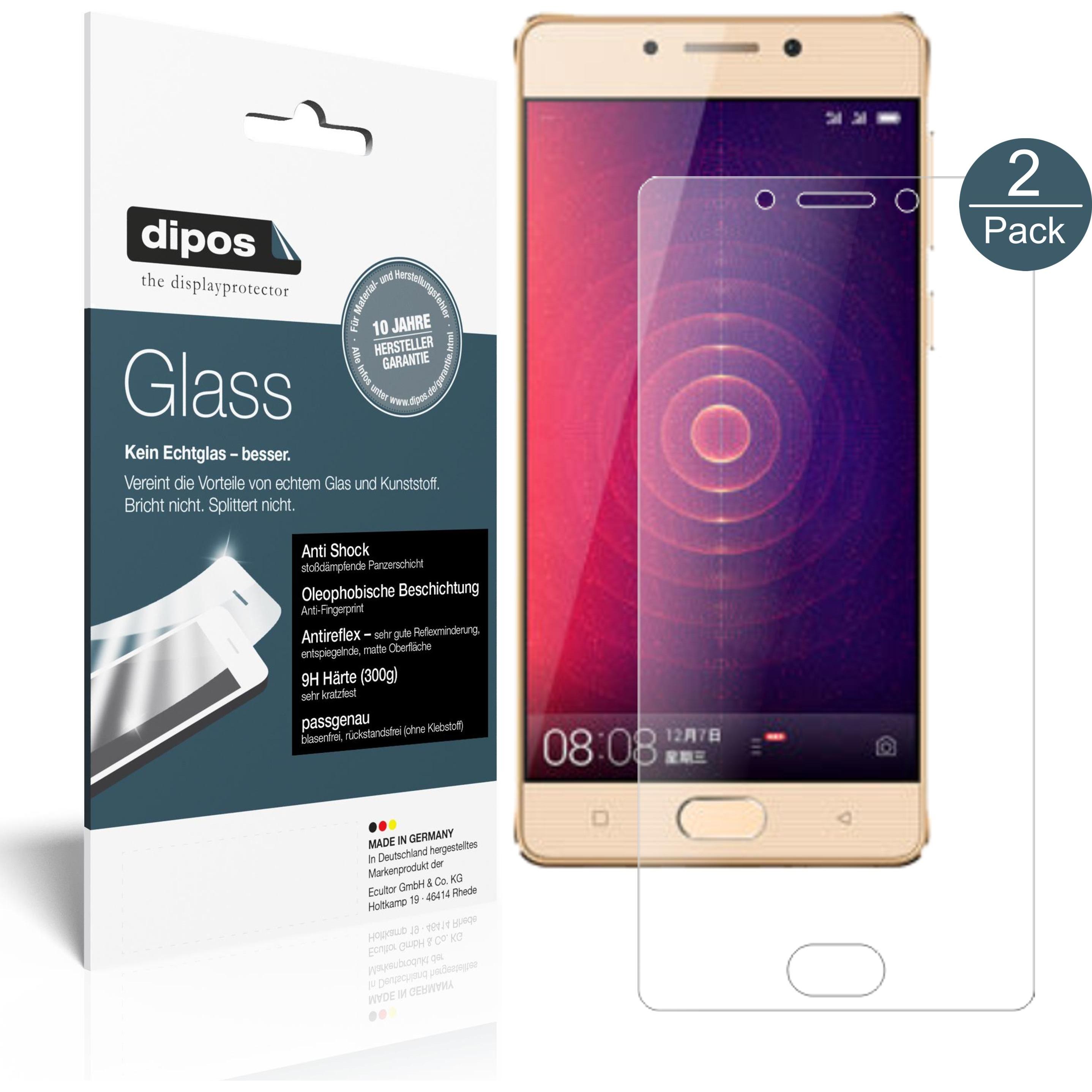 Dipos Displayschutz Anti-Shock (2 Stück, Gionee Steel 2), Smartphone Schutzfolie, Transparent