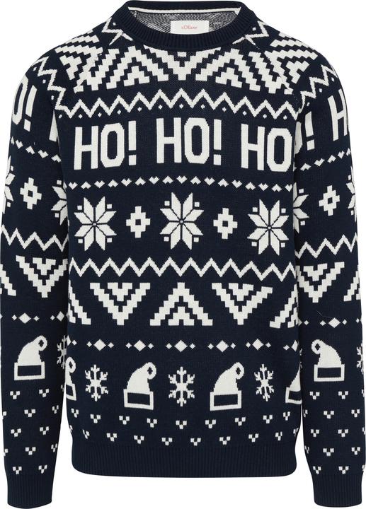 Actual product image s.Oliver Strickpullover Weihnachtspullover aus Baumwolle (L)