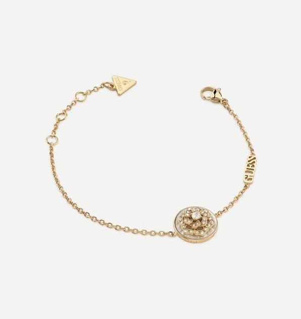 Actual product image Guess - Stylish gold-plated La Fleur bracelet JUBB04549JWYG - Length: 14.5 cm (14.50 cm, Stainless steel)