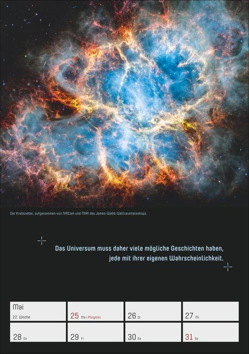 Actual product image Harenberg Stephen Hawking - Universum Wochenplaner 2026 - 53 faszinierende Bilder und Zitate