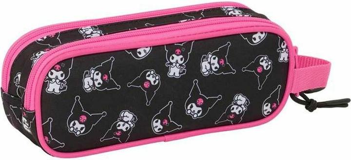 Actual product image Kuromi Zweifaches Mehrzweck-Etui Schwarz Pink 21 X 8 X 6 Cm