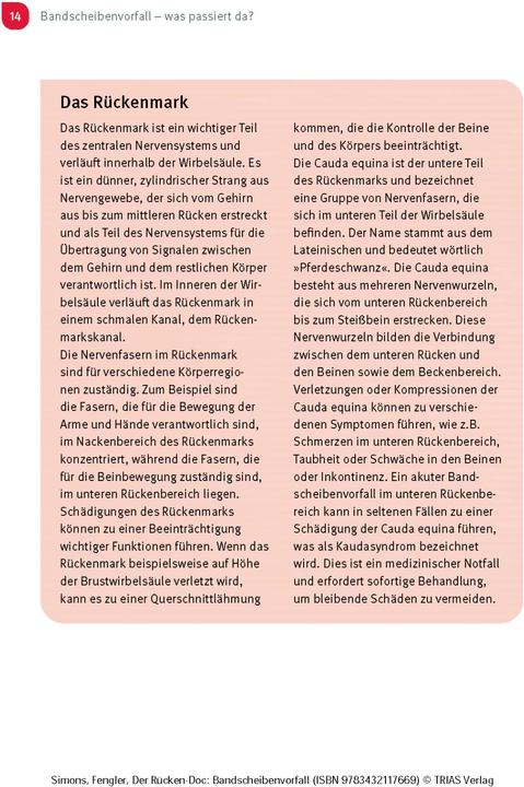 Produktbild Der Rücken-Doc: Bandscheibenvorfall (Deutsch, Arndt Fengler, Patrick Simons, 2023)