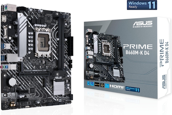 Productafbeelding ASUS PRIME B660M-K D4 (LGA 1700, Intel B660, mATX)