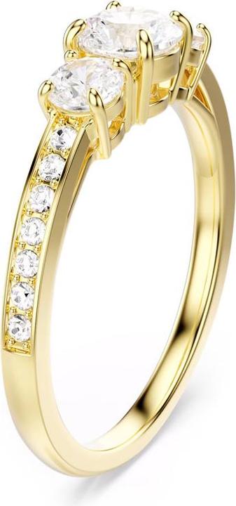Produktbild Swarovski Stilla Attract Ring Rundschliff Weiss Goldlegierungsschicht (55)
