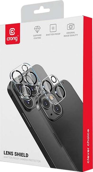 Produktbild Crong Lens Shield – Glas für die Kamera und das Objektiv des iPhone 13 Pro / iPhone 13 Pro Max (1 Stk., Apple iPhone 13 Pro)