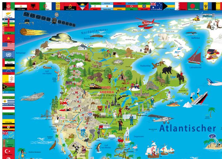 Actual product image Children's world map