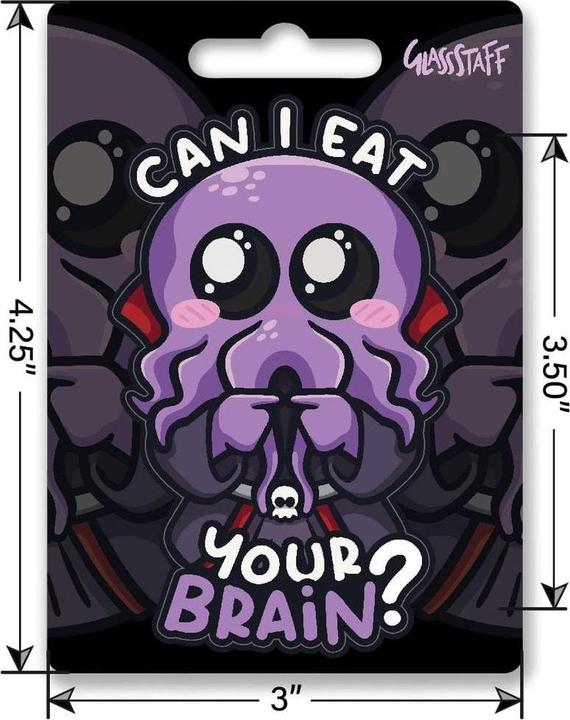 Produktbild Glass Staff Eat Your Brain Sticker Mehrfarbig, Detailfarbe: Violett (1 Sticker)