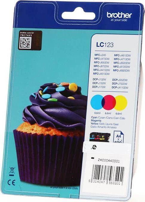 Image du produit Brother LC-123 Rainbow Pack (M, C, Y)