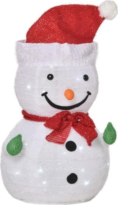 Actual product image Swisshandel24 Christmas decoration snowman with LED lights model garden yard decoration foldable weatherproof poly
