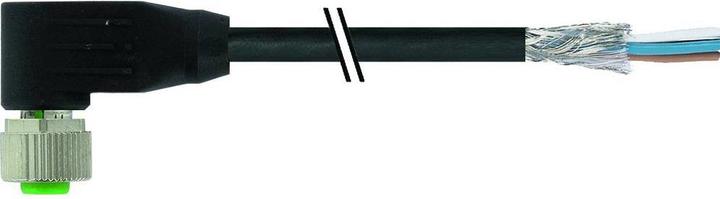 Actual product image Murr Elektronik M12 Bu. gew. shielded with free cable end PUR-OB 5x0.34 shielded UL, CSA+schleppk. 10m