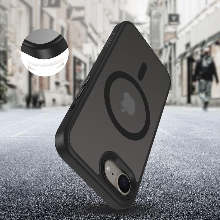 Actual product image Tech-Protect MagMat MagSafe iPhone 16e Case - Matte Black (Apple iPhone 16e, Apple iPhone 17e)