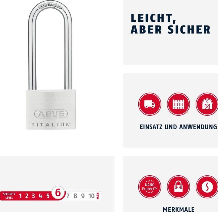 Immagine prodotto Abus Lucchetto 64TI / 50 HB 80 GL