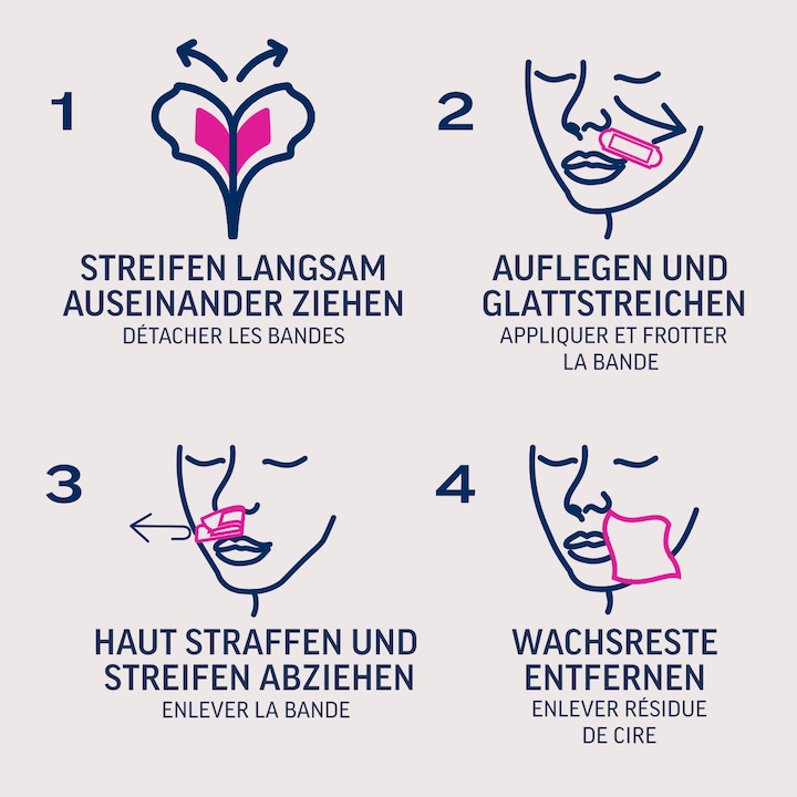 Produktbild Veet Kaltwachsstreifen sensitive Haut Gesicht (20 x, 29 g)