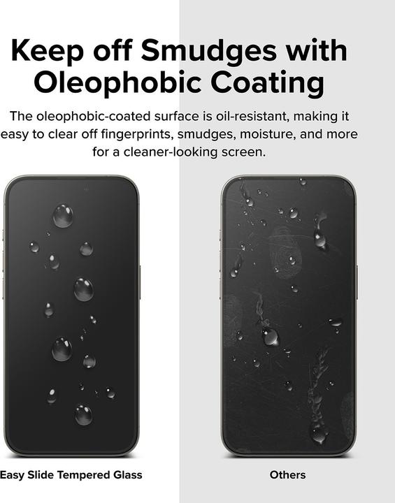 Immagine prodotto Ringke Screen Protector for iPhone 15 Pro Max EASY SLIDE TEMPERED GLASS 2 pack, w installation Jig (2 Pezzo/i, Apple iPhone 15 Pro Max)