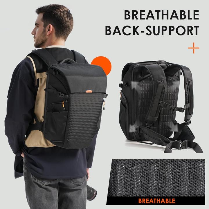 Image du produit Tarion Sac à dos professionnel étanche avec compartiment pour ordinateur et accès latéral (Sac à dos photo, 19 l)