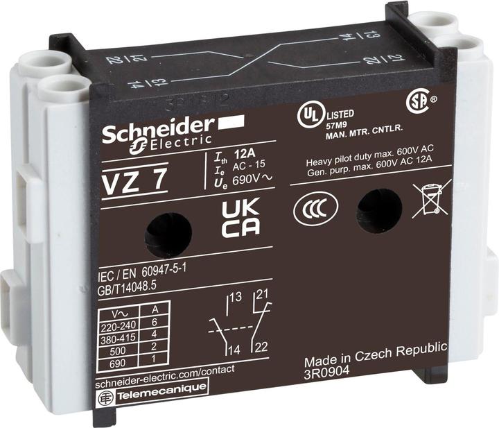 Produktbild Schneider Electric Hilfskontaktblock 1Schließer 1Öffner