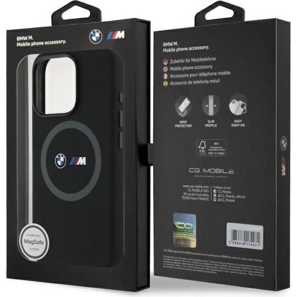 Thumbnail - BMW BMHMP16L23SROK iPhone 16 Pro 6.3" czarny/black hardcase M Silicone Printed Ring MagSafe (Apple iPhone 16 Pro), Smart...