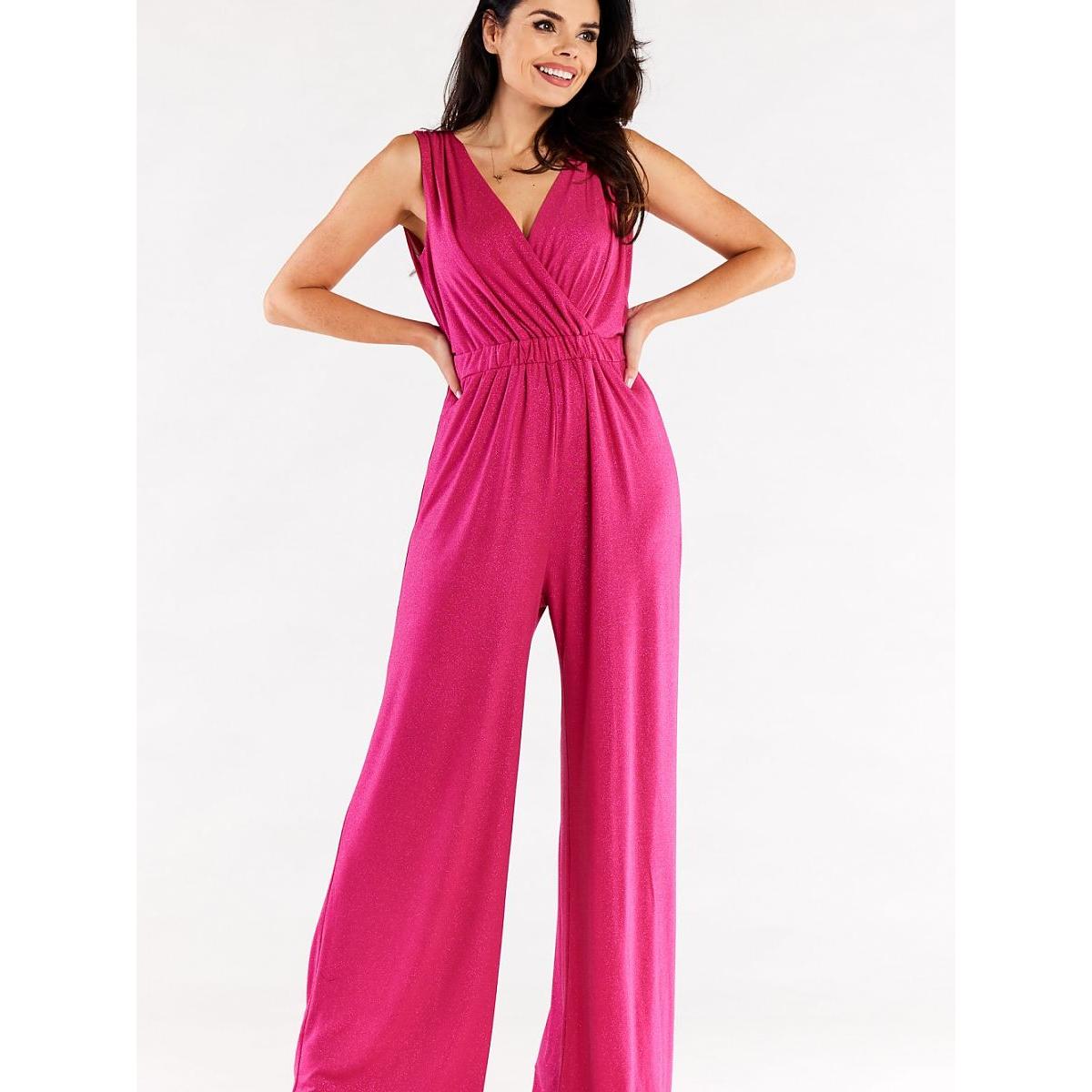 Awama, Damen, Jumpsuit, Overall, Rosa, (L)