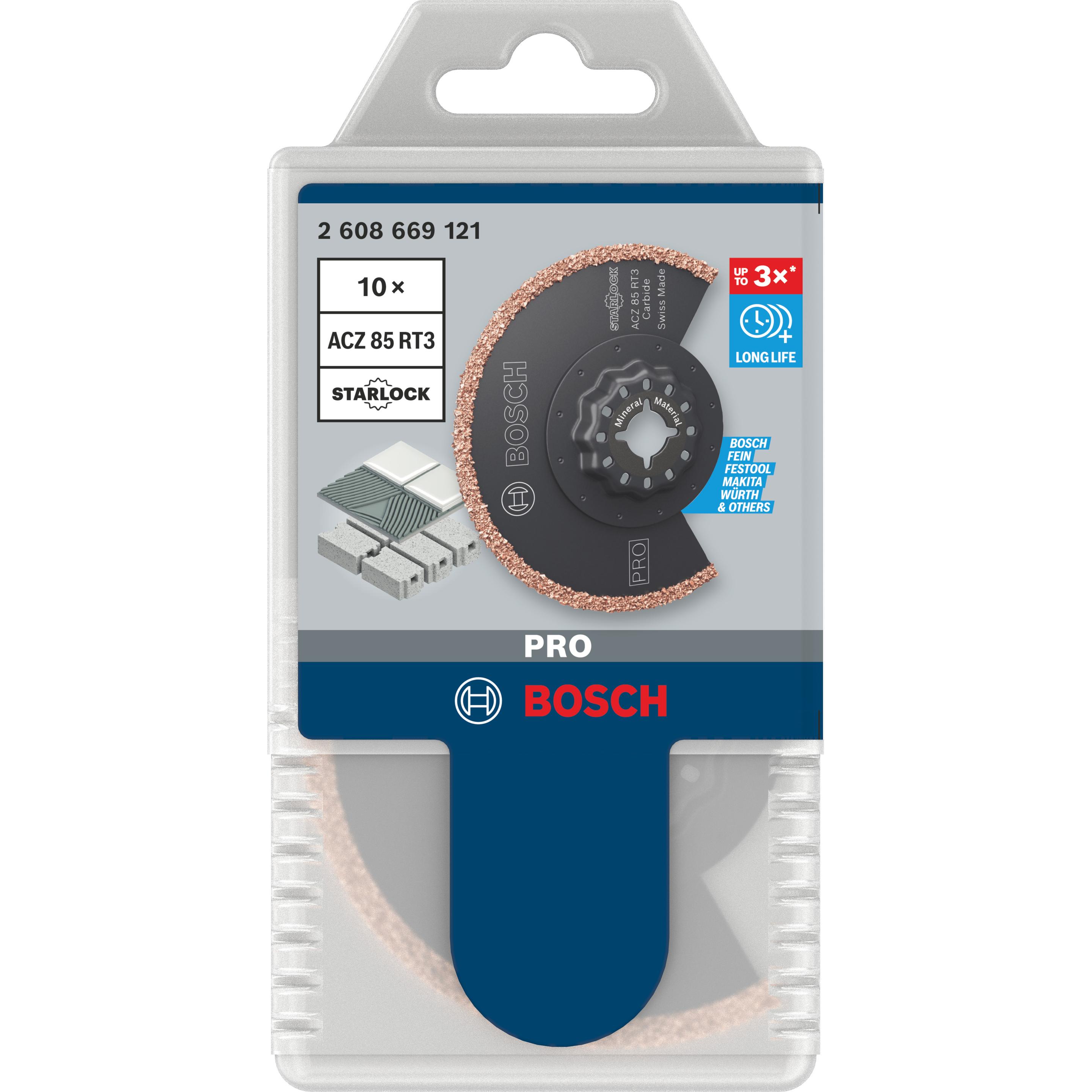 Thumbnail - Bosch Professional Zubehör, Sägeblatt, PRO ACZ 85 RT3 Blatt für Multifunktionswerkzeuge, 85 x 2.5 mm