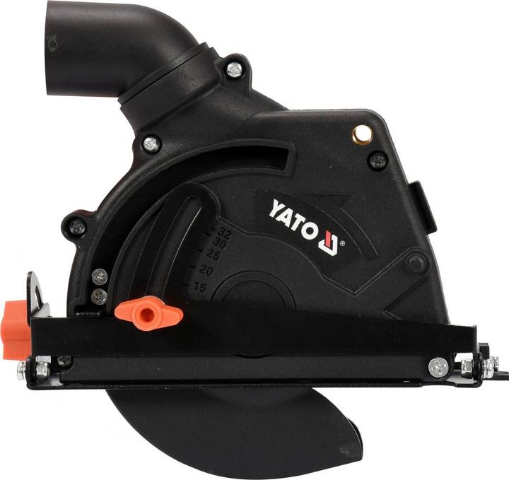 Actual product image Yato Professional universal dust extraction bonnet for angle grinders for cutting wood, incl. saw blade.