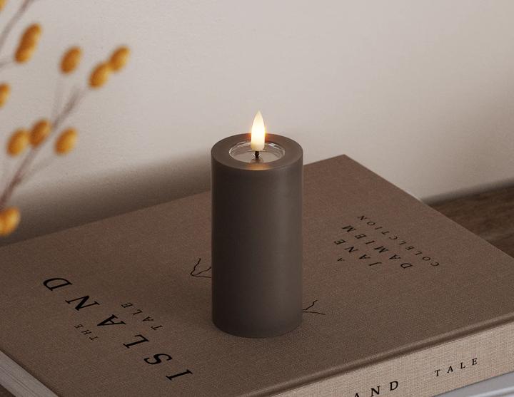 Image du produit Deluxe Homeart Bougie ronde LED - Moka 5 x 10 cm (1 x)