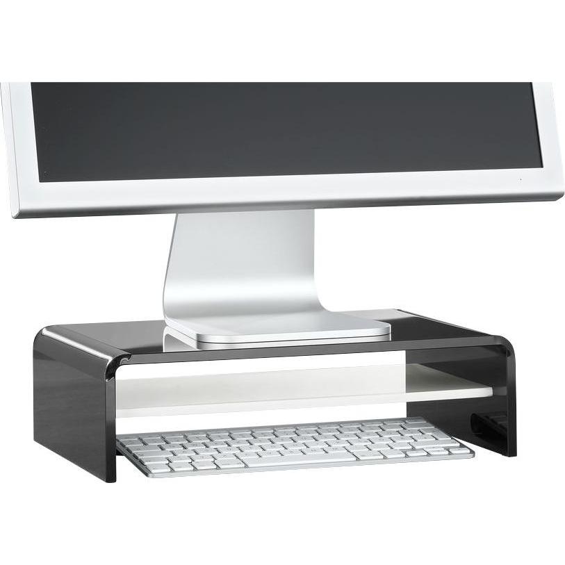 Thumbnail - 0 Acryl-Medienträger U-Form mit Boden, Monitor Erhöhung, Schwarz