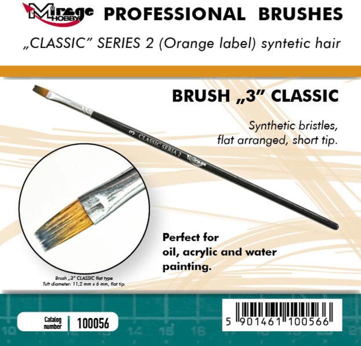 Produktbild Mirage Hobby Mirage Brush Flat High Quality Classic Series 2 size 3 (3 mm)