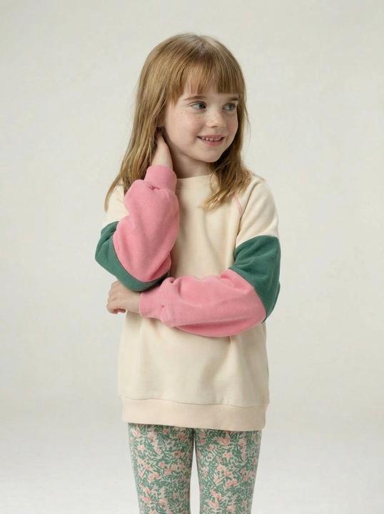 Produktbild Vertbaudet Sweatshirt mit farbigen Raglan‰rmeln, M‰dchen (92)