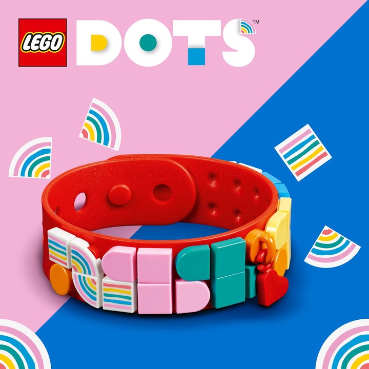 Produktbild LEGO Regenbogen Armband mit Anhängern (41953, LEGO Dots)